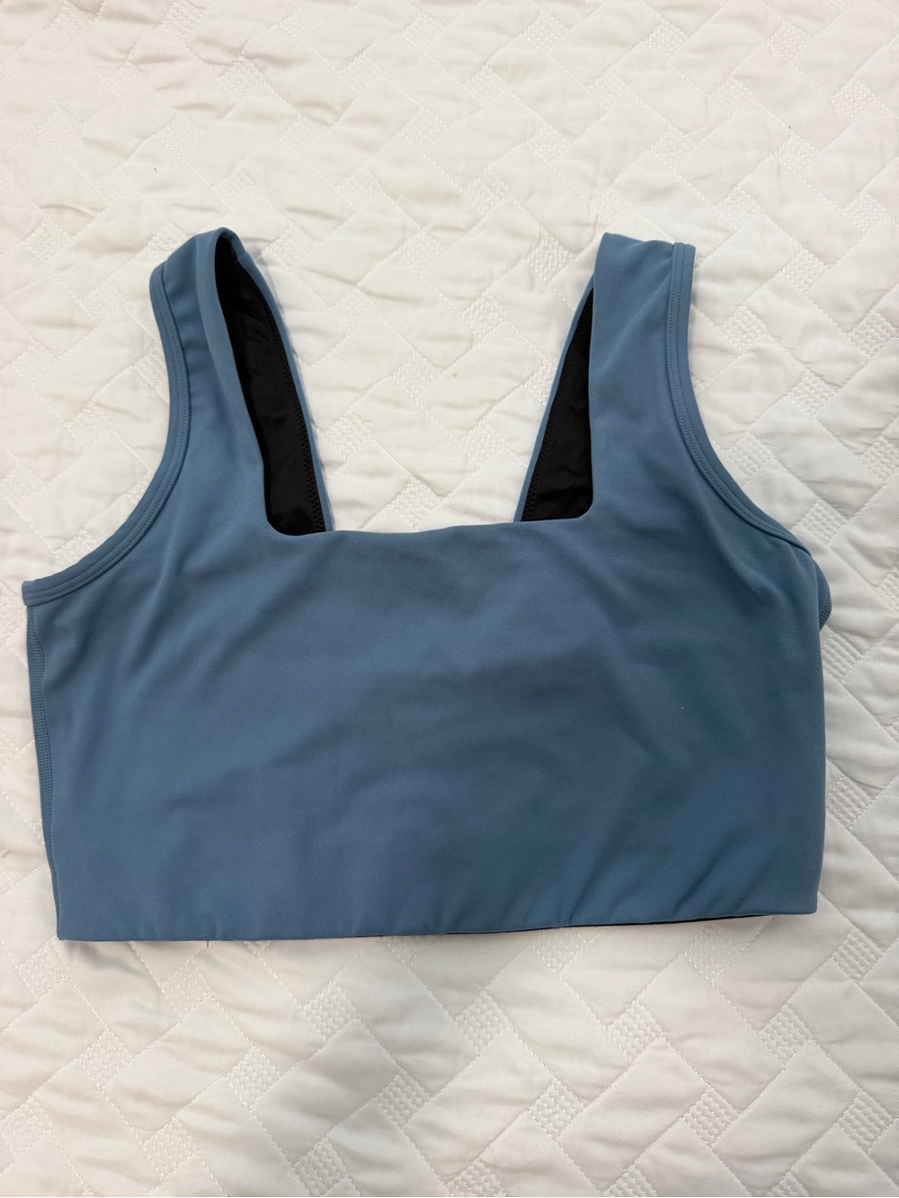 Varley Blue Scoop Neck Bralette
